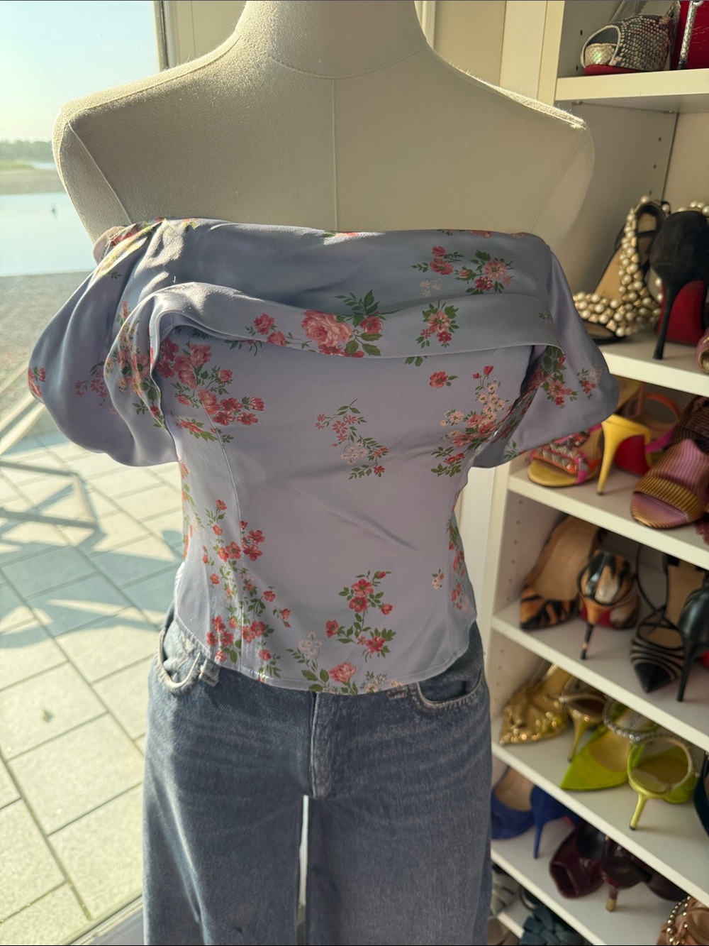 The reformation off the shoulder top